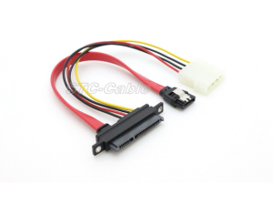 SATA 22pin los Latching SATA 7pin muaj LP4pin zog Cable